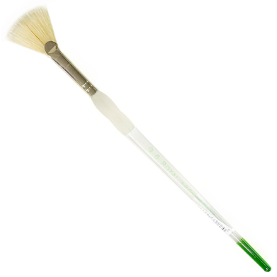 Royal Langnickel Soft-Grip Hog Bristle Brush - Short Handle, Fan #6