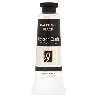 Richeson Shiva Series Casein Paint - (1.25oz/37mL) Halftone Black