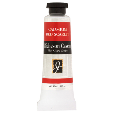 Richeson Shiva Series Casein Paint - (1.25oz/37mL) Cadmium Red Scarlet