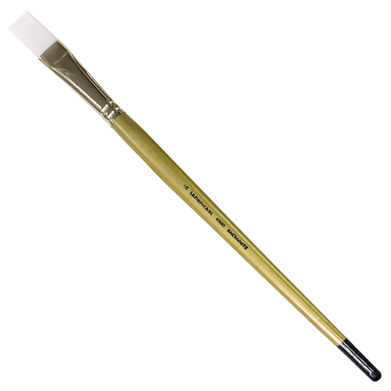 Royal Langnickel Snowhite Taklon Brush - Long Handle, Flat #10