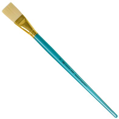 Royal Langnickel Menta 38 Brush for Acrylic & Oil - Long Handle, Flat #12