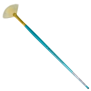 Royal Langnickel Menta 38 Brush for Acrylic & Oil - Long Handle, Fan #6