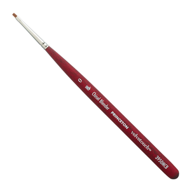 Princeton Velvetouch Mixed Media Brush - Mini, Chisel Blender #0