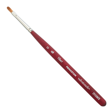 Princeton Velvetouch Mixed Media Brush - Mini, Filbert #0