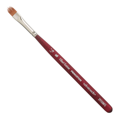 Princeton Velvetouch Mixed Media Brush - Mini, Filbert Grainer 1/4"