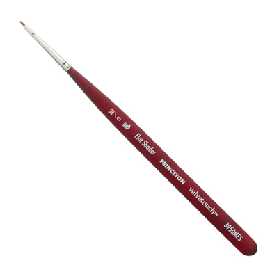 Princeton Velvetouch Mixed Media Brush - Mini, Flat Shader #10/0