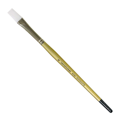 Royal Langnickel Snowhite Taklon Brush - Short Handle, Flat #6