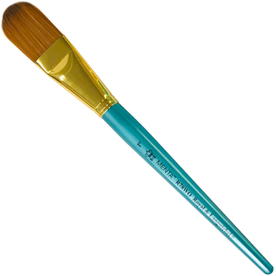 Royal Langnickel Menta 78 Brush for Acrylic - Short Handle, Oval Wash 1"