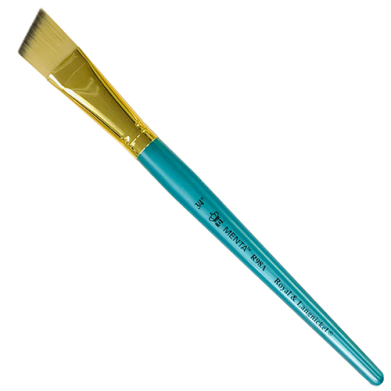 Royal Langnickel Menta 98 Brush for Acrylic - Short Handle, Angle 3/4"