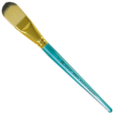Royal Langnickel Menta 98 Brush for Acrylic - Short Handle, Oval Wash 1"