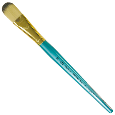 Royal Langnickel Menta 98 Brush for Acrylic - Short Handle, Oval Wash 3/4"