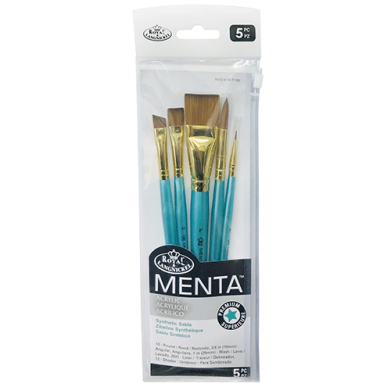 Royal Langnickel Menta 78 Brush Set for Acrylic - (5 Pack) Set 2