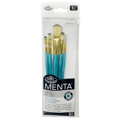 Royal Langnickel Menta 98 Brush Set for Acrylic - (5 Pack) Set 1