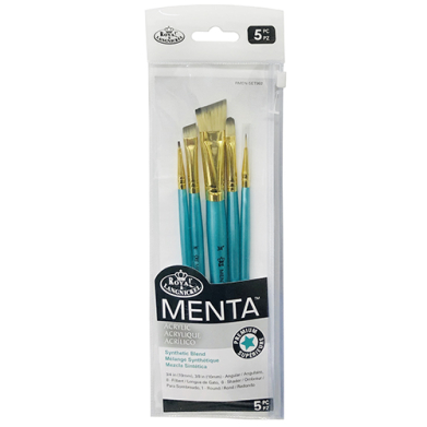Royal Langnickel Menta 98 Brush Set for Acrylic - (5 Pack) Set 2