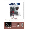Canson Mi-Teintes 24-sheet pack of black drawing/pastel paper, 9x12 in (229x305 mm), 160 g/m² (98 lb).