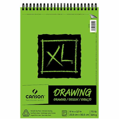 Canson XL Drawing Pad 9" x 12" - (60 Sheets, 70lb)