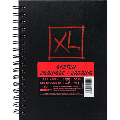 Canson XL Sketch Hardbound Book 5.5" x 8.5" - (100 Sheets, 50lb)