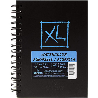 Canson XL Watercolor Hardbound Book 5.5" x 8.5" - (48 Sheets, 90lb)