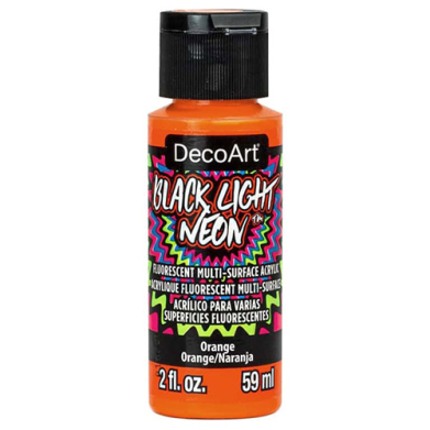 DecoArt Black Light Neon Acrylic Paint - (2oz/59ml) Orange