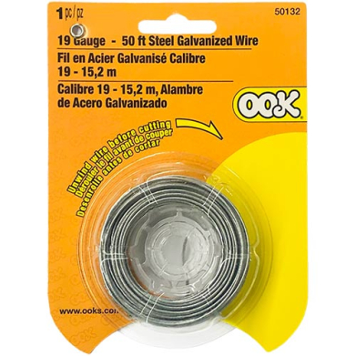 Ook Galvanized Steel Wire - (50ft), 19 Gauge