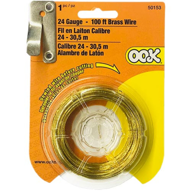 Ook Hobby Wire - (100ft) Brass, 24 Gauge
