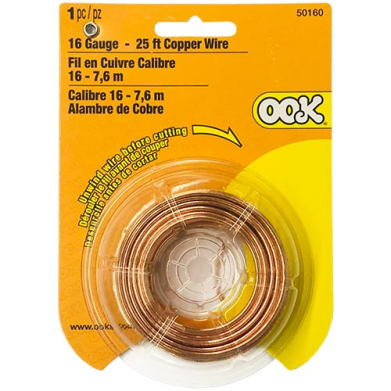 Ook Hobby Wire - (25ft) Copper, 16 Gauge