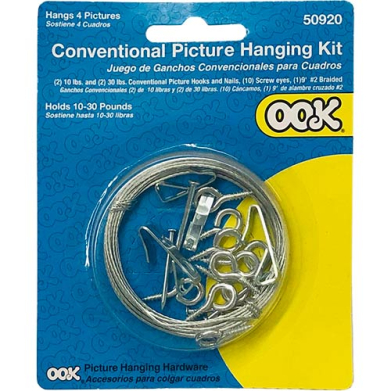 Ook Picture Hanging Kit - (15 Pieces) 10-30lbs