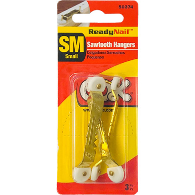 Ook Ready Nail Sawtooth Hangers - (3 Sets) Small
