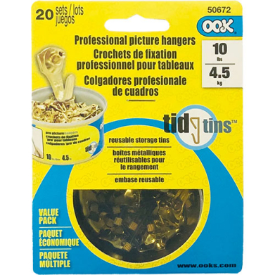 Ook Professional Picture Hangers & Tin - (20 Sets) 10lbs