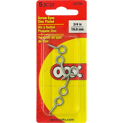 Ook Screw Eyes - (5 Pack) 3/4"