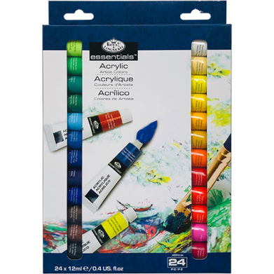 Royal Langnickel Essentials Acrylic Paints 0.4oz/12ml - (24 Pack)