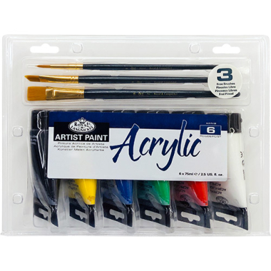 Royal Langnickel Essentials Acrylic Paint Set 2.5oz/75ml - (9 Pieces)