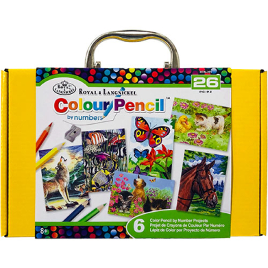 Royal Langnickel Cool Art Box Set - (26 Pieces) Color Pencil by Numbers  RTN-201