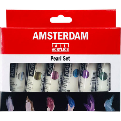 Royal Talens Amsterdam Acrylic Paint Set 0.67oz/20ml - (6 Pack) Pearl