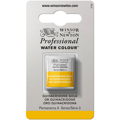 Winsor & Newton Professional Water Colour Half Pan Transparent Gold Deep (Formerly Quinacridone Gold)
