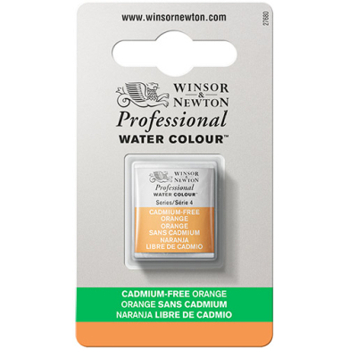 Winsor & Newton Professional Water Colour Half Pan - Cadmium-Free Orange