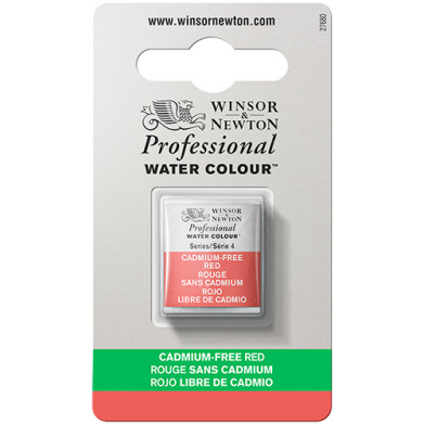 Winsor & Newton Professional Water Colour Half Pan - Cadmium-Free Red
