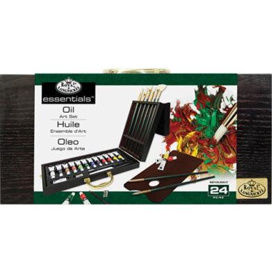 Royal Langnickel Essentials Premier Oil Painting Wooden Box Set - 24 pc RSET-OIL2020