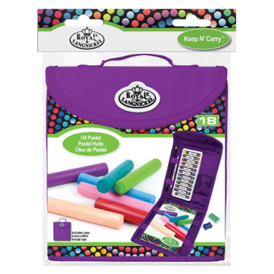 Royal Langnickel Cool Art Keep N' Carry Case Set - (18 Pieces) Oil Pastel RTN-165