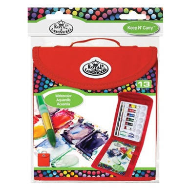 Royal Langnickel Cool Art Keep N' Carry Case Set - (13 Pieces) Watercolor RTN-166