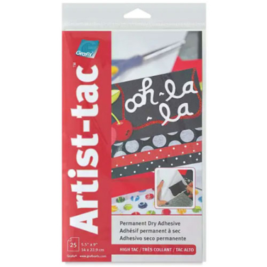 Grafix Artist-Tac Permanent Dry Adhesive 5.5" x 9" - (25 Sheets)