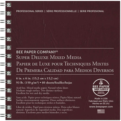 Bee Paper Super Deluxe Mixed Media Journal 6" x 6" - (60 Sheets, 93lb)