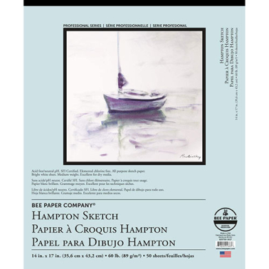 Bee Paper Hampton Sketch Pad 14" x 17" - (50 Sheets, 60lb)