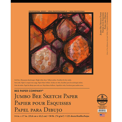 Bee Paper Jumbo Bee Sketch Paper Pad 14" x 17" - (125 Sheets, 50lb)