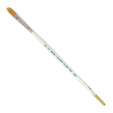 Royal Langnickel Royal Gold Brush for Acrylic & Watercolor - Filbert Comb 1/4"