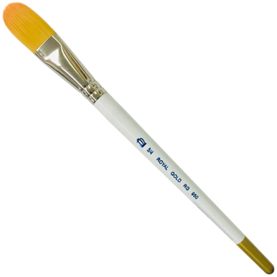 Royal Langnickel Royal Gold Brush for Acrylic & Watercolor - Oval Wash 3/4"