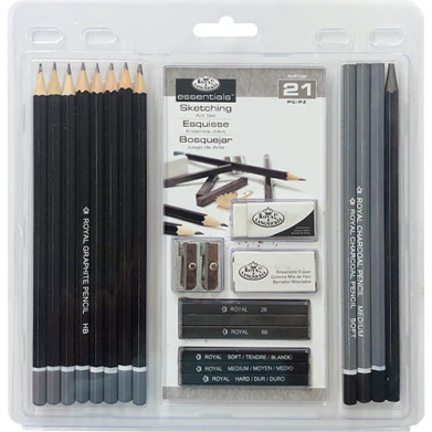 Royal Langnickel Essentials RART-200 Essentials Sketching Pencil Set - (21 Pieces)