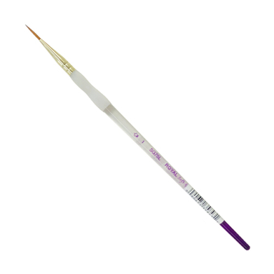 Royal Langnickel Soft-Grip Synthetic Sable Brush - Short Handle, Liner #1