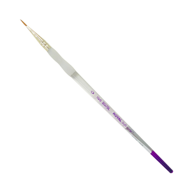Royal Langnickel Soft-Grip Synthetic Sable Brush - Short Handle, Liner #10/0