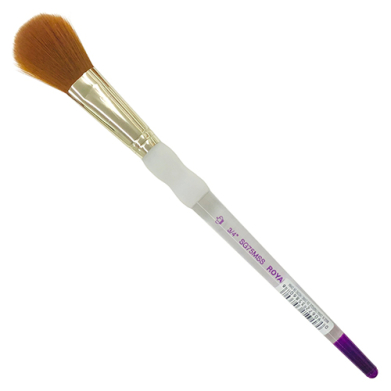 Royal Langnickel Soft-Grip Synthetic Sable Brush - Short Handle, Oval Mop 3/4"